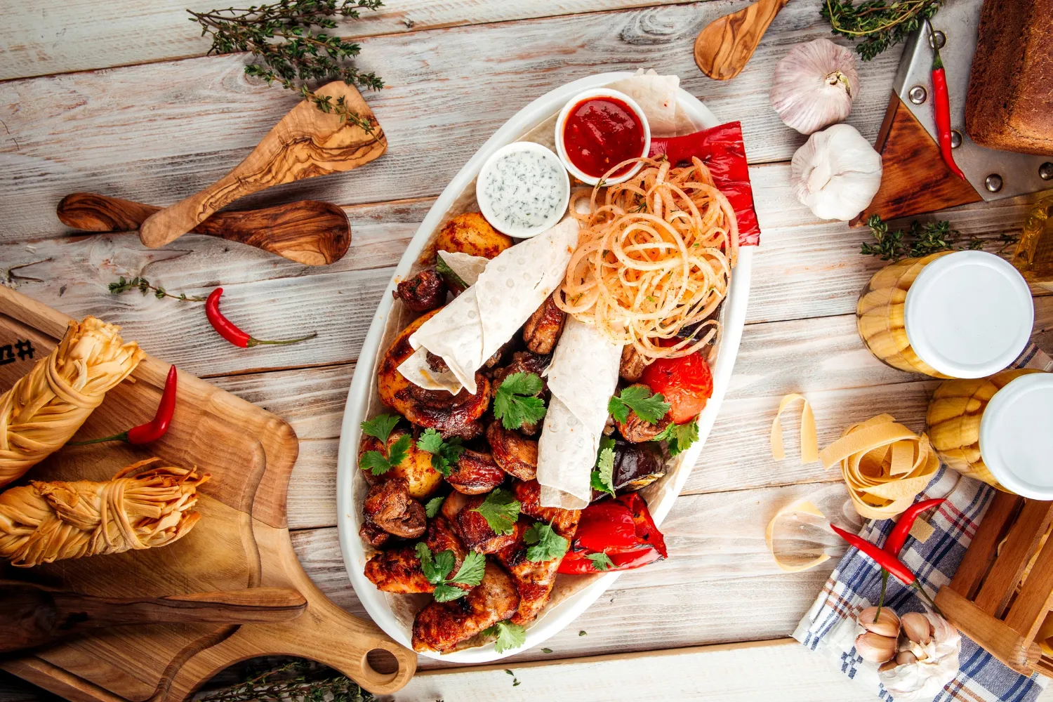 Roast Chicken Chips Veg